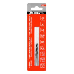 BROCA AÇO CARBONO 3PON 03MM C/2PÇS MTX