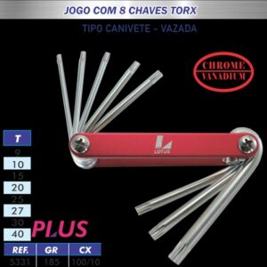 JG CHAVE TORX CANIVETE CRV C/8 LOTUS