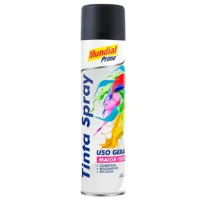 TINTA SPRAY GERAL PRETO FOSCO 400ML