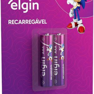 PILHA RECARREGÁVEL AAA 1000MAH C/2 ELGIN