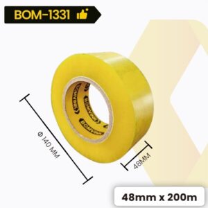 FITA ADESIVA TRANSPARENTE P/EMBALAGEM 48 X 200MT BOM-1331