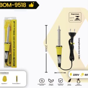 FERRO DE SOLDA 60W 220V BOMVINK BOM-9518
