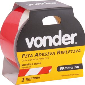 FITA REFLETIVA ADESIVA 50MM X 3MT VERM/BRANC VONDER